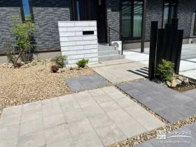 最短距離の動線に合わせたアプローチ[施工後]