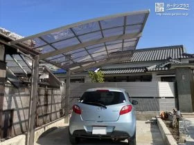余裕あるサイズのカーポート[施工後]