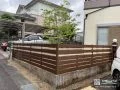 お住まいに合わせたツートンカラーの目隠しフェンス設置工事