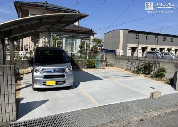 No.20415 足元やお車が汚れる心配をなくした駐車スペース舗装工事