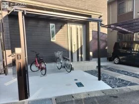 増えた自転車を置くための拡張した駐輪スペース[施工後]