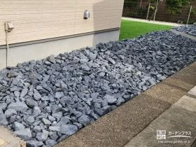 崩れにくく排水性の高い割栗石[施工後]