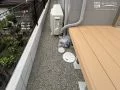 雑草対策をした犬走り