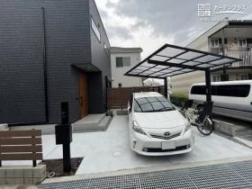 自転車を停める余裕もある駐車スペース[施工後]