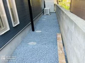 建物まわりを清潔に保てるようにした犬走り[施工後]