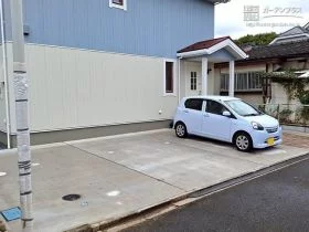 雨水桝の高さもそろった駐車スペース[施工後]