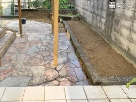 泥はねを気にせず歩ける園路の延長工事