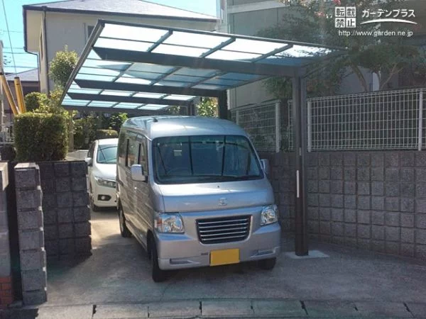 No.20930 型枠ブロックの土留めがしっかり守る駐車スペース拡張工事