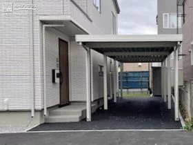 積雪も安心のスチール折板屋根カーポート設置工事