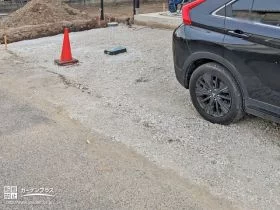 砂利で転圧した駐車スペース[施工後]