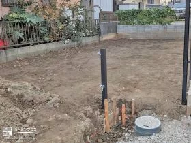 DIYがしやすいフラットに整地したお庭[施工後]