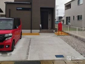 玄関まで安全に帰宅できる駐車スペース[施工後]