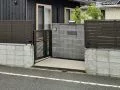 化粧ブロックをつかってモダンに仕上げた門柱