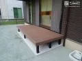 お庭と建物をつなぐウッドデッキ