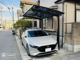 コンパクトな駐車スペースのカーポート設置[施工後]