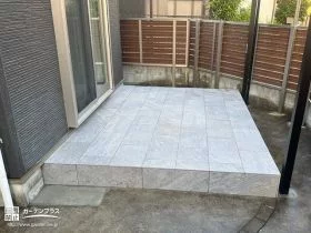 上品で高級感のあるタイルデッキ[施工後]