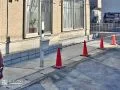 道路側からスムーズに行き来できるフラットな駐輪スペース