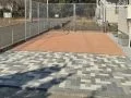 インターロッキング舗装で滑りにくく走りやすいお庭