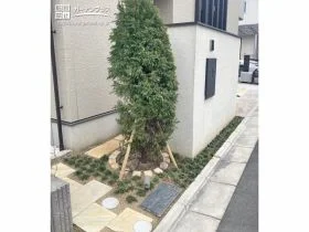 お手入れのしやすい植栽スペース[施工後]