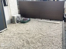 目隠し率100％のシックなフェンス[施工後]