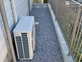 リフォームもしやすい砂ぼこりや雑草を軽減する砂利舗装[施工後]