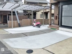 見た目の美しさにこだわった駐車スペース[施工後]