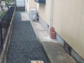 防犯対策にもなる砂利敷き[施工後]