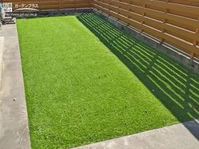 耐久性の高い防草シートが雑草対策万全なお庭[施工後]