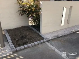 管理しやすいサイズの花壇[施工後]