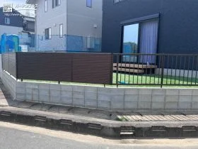 お庭のプライバシーを守る2種類のフェンス[施工後]