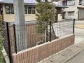 接道部に設置した境界フェンス