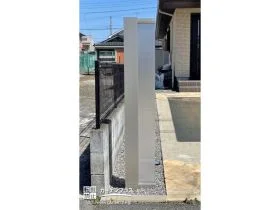 敷地と道路の境界を明確にするサインポール[施工後]