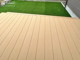 広々利用していただけるウッドデッキ[施工後]