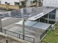 上部から見たカーポート。フラット屋根が美しい仕上がりです。