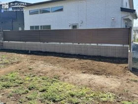 お庭の土砂崩れを防ぐ土留めの設置リフォーム工事