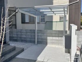 雨や紫外線から自転車を守るサイクルポート[施工後]