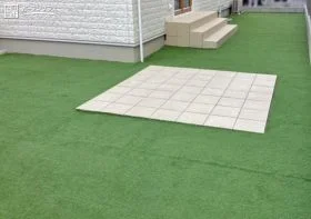 ホームパーティが楽しめるタイルテラス付きのお庭リフォーム工事