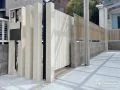 繊細な鋳物デザインが美しい機能門柱
