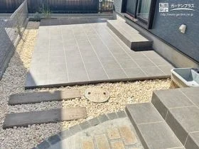 上質なお庭空間が生まれるタイルデッキ工事
