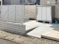 物置で機能性も高めた駐輪スペース