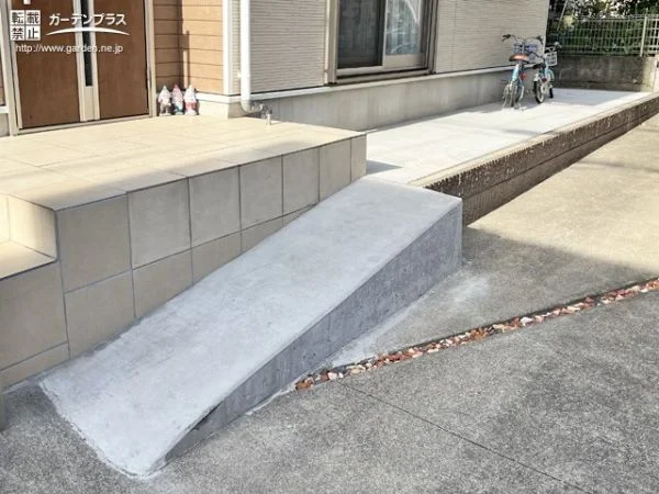 No.22727 駐輪スペースとして活躍する犬走りの土間コンクリート舗装工事[施工後]