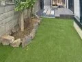 豊かな緑を感じられるお子様の遊びスペース