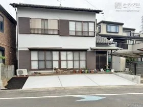 開放的でお車の行き来がしやすい駐車スペースの拡張リフォーム工事