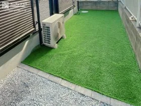 草むしりの手間が軽減され愛犬と一緒に楽しめるお庭付きの新築外構