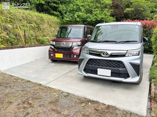 お車2台分+αの広さで多目的に利用できる駐車スペース舗装工事