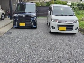 砂利敷きで整えた駐車スペース[施工後]
