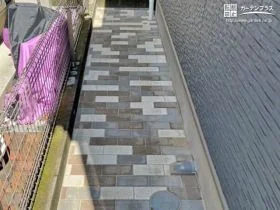 周りにも馴染みやすいシックなインターロッキング舗装[施工後]