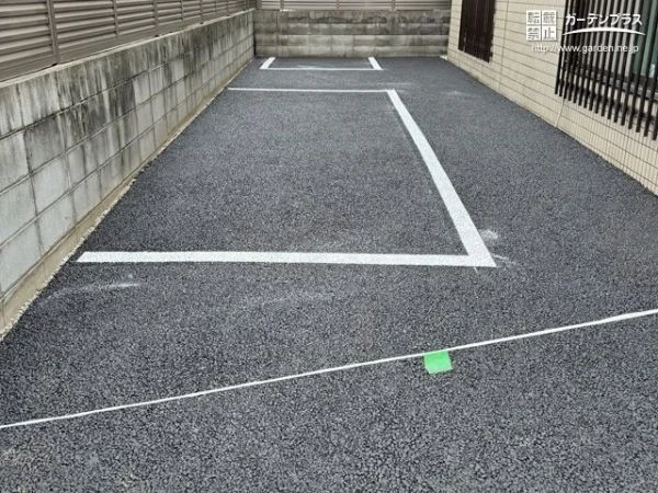 自転車の停めやすさに配慮した区画線付きの駐輪スペース工事