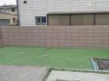 安全性を考慮し再施工した境界塀