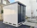 様々な大きさの収納物に対応出来る大きな物置の設置工事